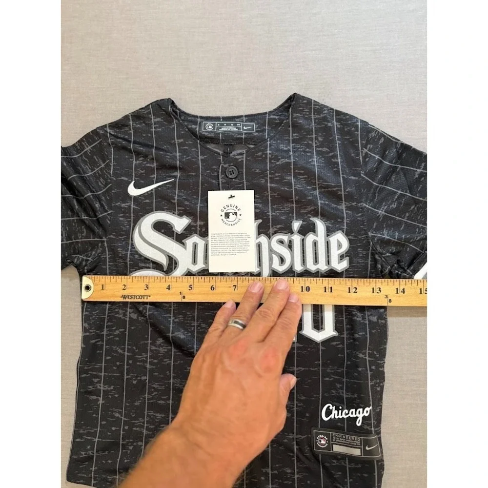 Chicago White Sox Moncada #10 Southside Nike Baseball Jersey Boys M Black Button